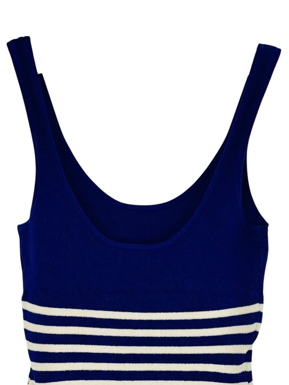 J.Crew Blue White Striped Stretch Knit Bodycon Midi Dress S| Nautical Minimalism - Picture 8 of 16